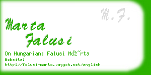 marta falusi business card